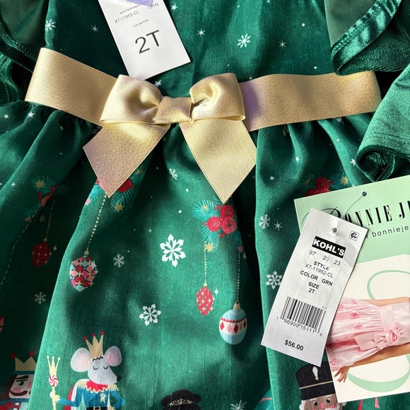 Bonnie Jean Nutcracker Christmas Dress Cardigan Shrug Toddler Girls 2T Holiday - Picture 7 of 7